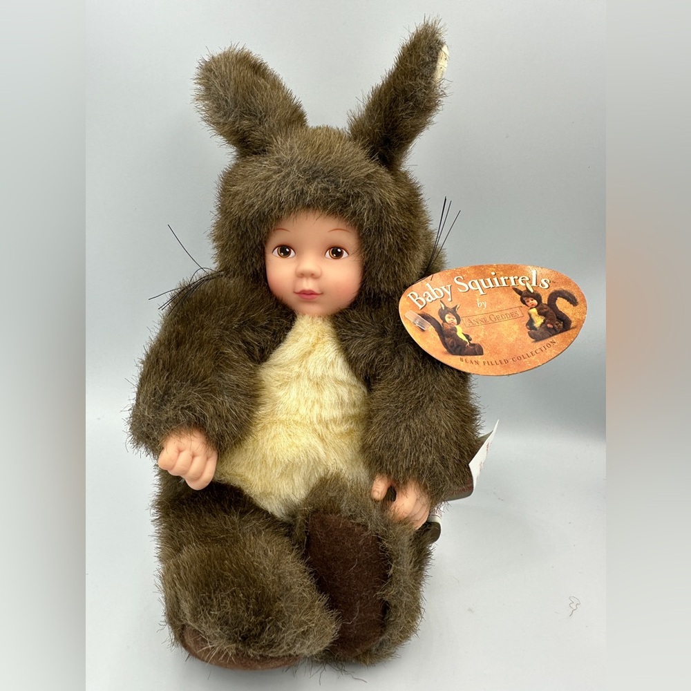Baby Squirrels Plush Toy by - Brown and Cream
